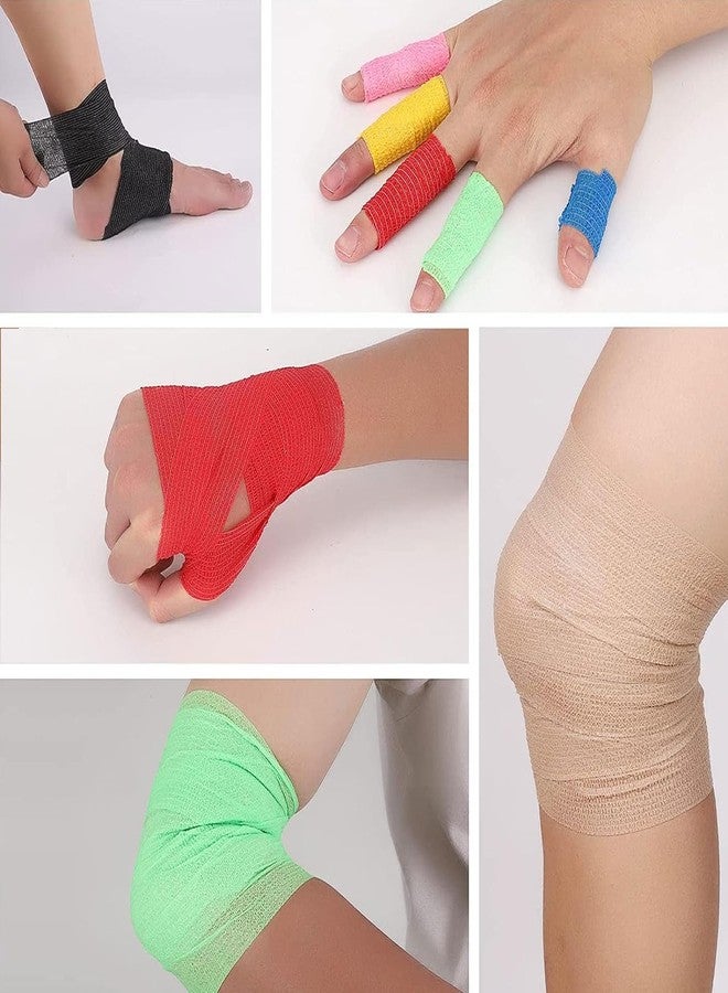KisSealed Self Adhesive Bandage Wrap 40 Rolls,Breathable Cohesive Non-Woven Wrap,Athletic Tape Self Adherent Bandage Stretch Vet Tape for Wrist Ankle Swelling Sprains(4 Inch x 5 Yards,20 Colors) - Image 5